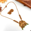 Gold plated long chain with devi pendant J176
