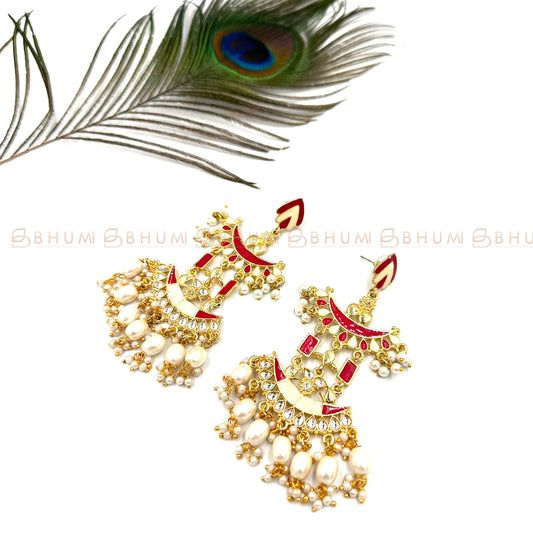 Festive  #BFE40 Beautiful Meenakari Style  Designer Earring