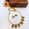 Kemp stone mango design necklace 185