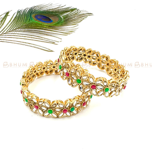 Festive #BKB44 Beautiful Kundan Style Bangle