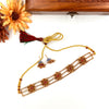 Beautiful gold style floral designer choker J106