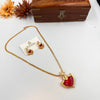 Kerala style gold plated red palaka chain 200