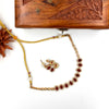 AD stone green design necklace J429