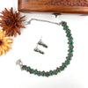 Oxidized green designer necklace J156
