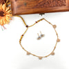 Beautiful Gold-toned Pearl beaded necklace  J041