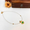 Invisible green palaka necklace J273