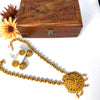 Gold tone designer haram with devi pendant 209