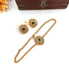 Kerala style gold plated flower design choker 203
