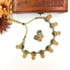 Beautiful Gold-toned lotus coin necklace J097