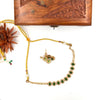 AD stone green design necklace J427