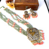 Victorian semi precious stone haram with lord vishnu locket J248