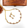 White & red AD stone necklace J134