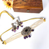 Victorian semi precious pearl choker - J402