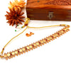 Beautiful gold style red designer coin choker J113