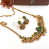 Green stone designer necklace J705