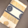 Kerala Designer Blue cotton setsaree with running blouse S031